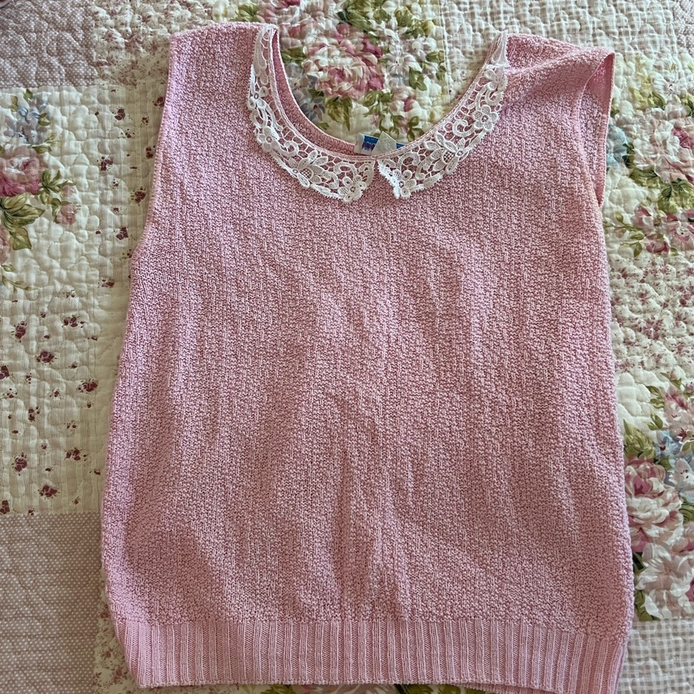 Vintage Pink Sweater Vest